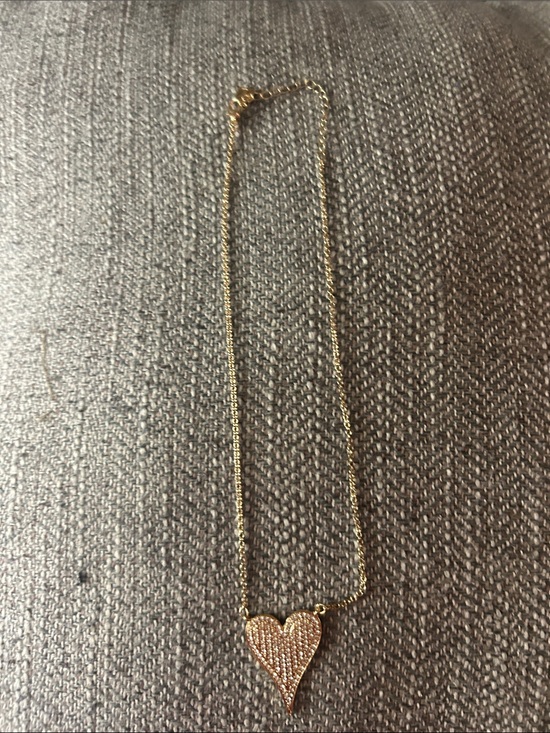 Park Lane Jewelry - Park Lane Gold Heart Pendant Necklace with Pavé Crystals